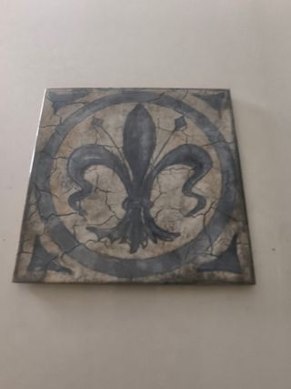 Azulejo decorativo flor de lis