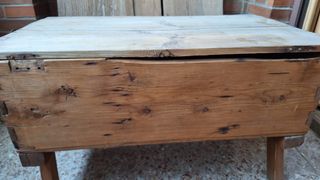 Arcón antiguo de madera medidas 76x44x46