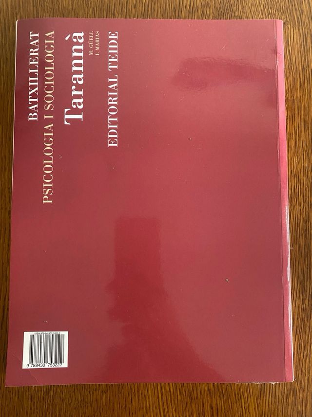 Tarannà. Psicologia i Sociologia. Batxillerat