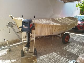 Barco 4m con 2 motores y accesorios