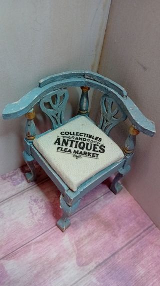 Casa delle bambole sedia angolare stile francese