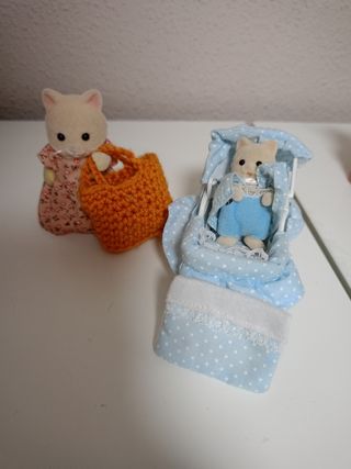 Familias Sylvanian con carrito y bolso