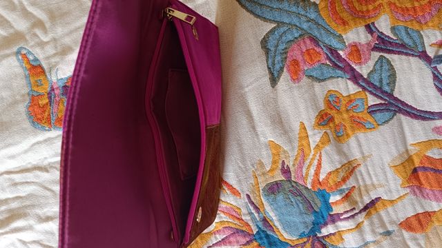 Bolso de fiesta rosa y morado