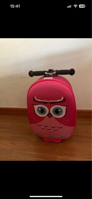 Maleta Patinete Costway 2 en 1 Rosa