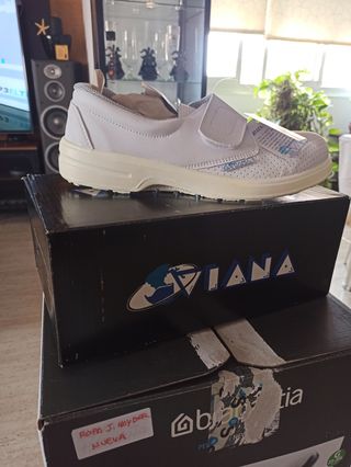 Zapato de trabajo Lana mujer blanco