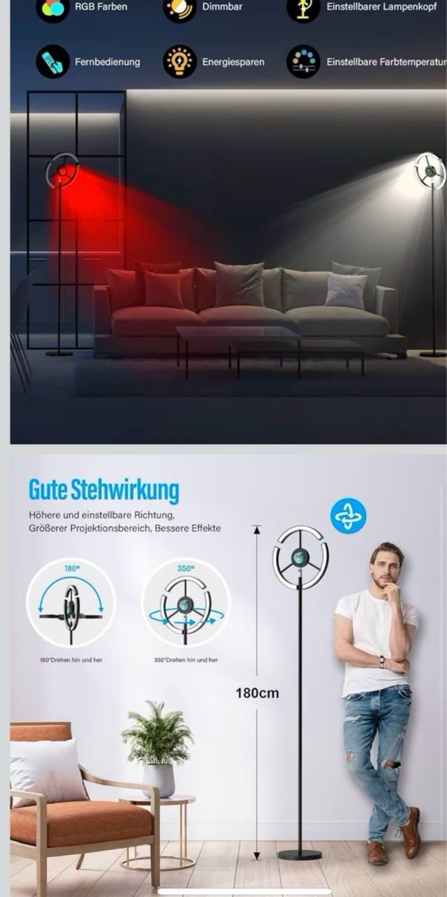 Lámpara de luz - 3000K-6500K+RGB - Control remoto