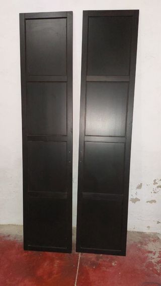 Lote 6 Puertas Armario Madera Oscura