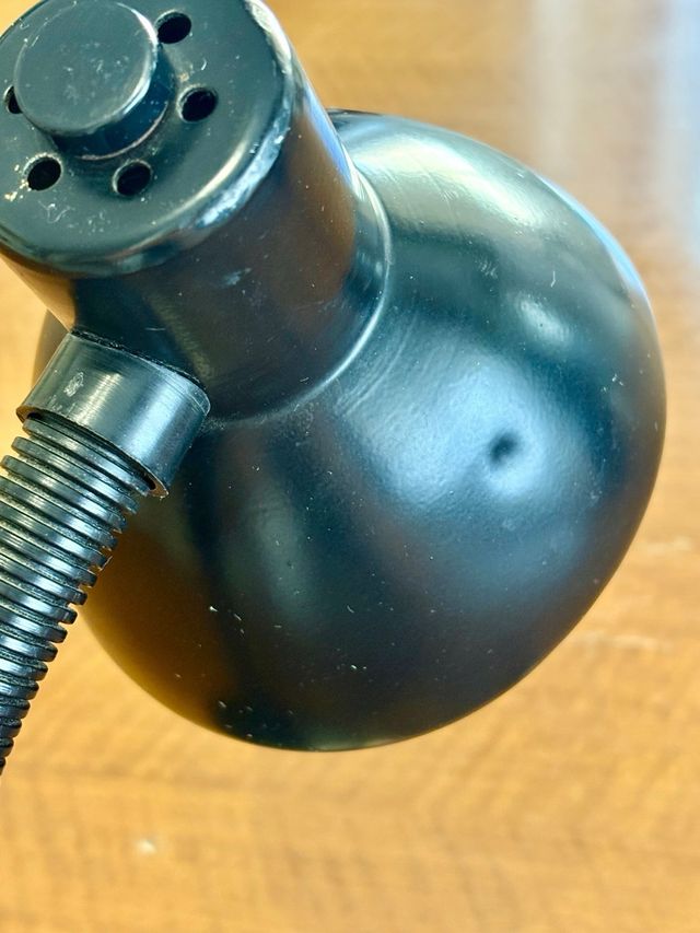 Lampada nera vintage da tavolo Stilplast