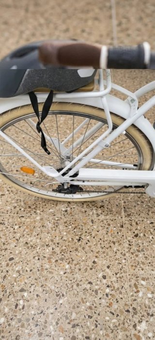Bicicleta Paseo Elops 520 Cuadro Bajo Blanca Impec