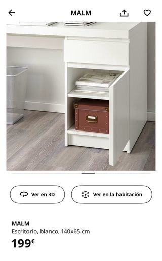 Escritorio MALM Ikea marrón oscuro