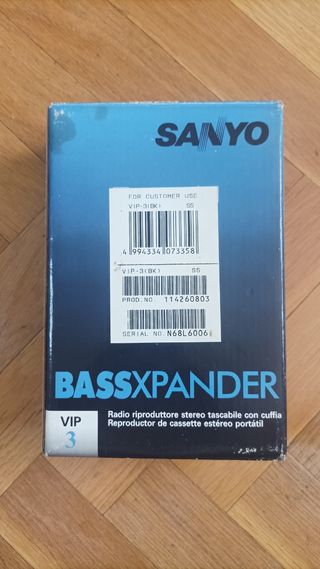 Walkman Sanyo Bassxpander Radio Cassette Negro