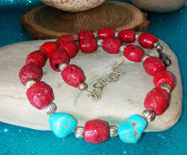 ‼️Collana Vintage Corallo e Turchese