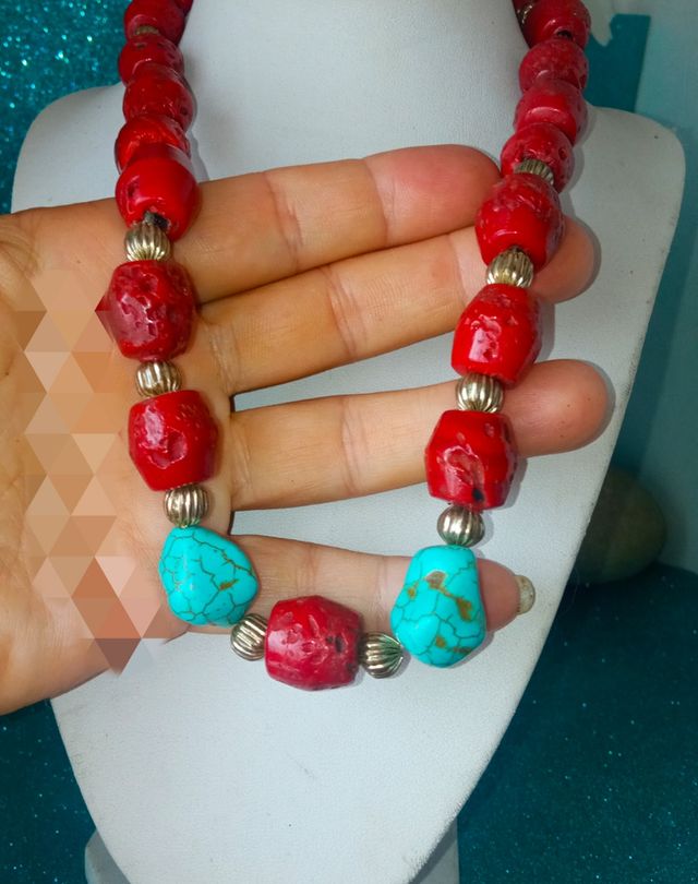 ‼️Collana Vintage Corallo e Turchese