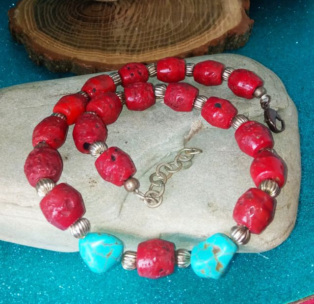 ‼️Collana Vintage Corallo e Turchese