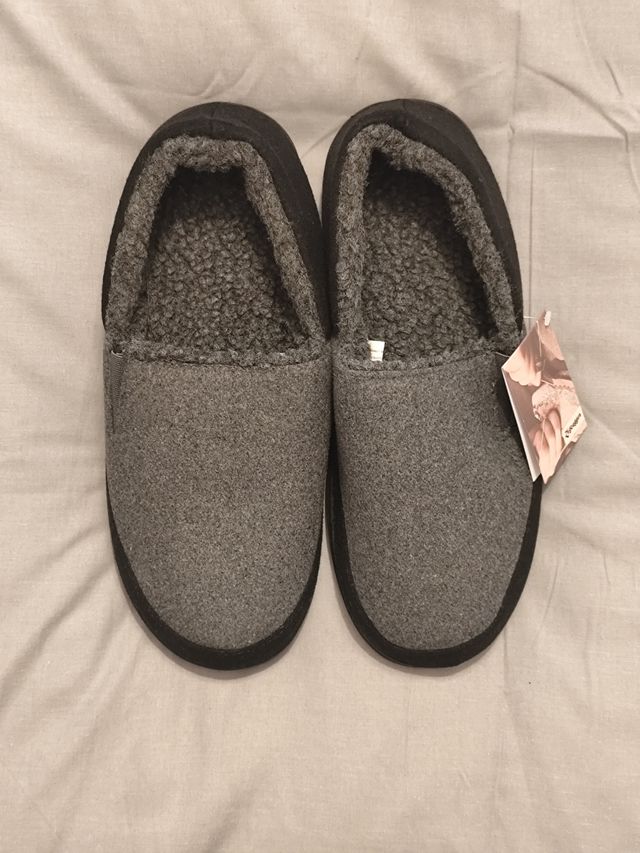 Pantuflas Zigzagger Negro y Gris