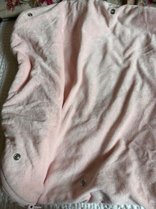 Saco bebé niña rosa zorro