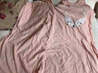 Saco bebé niña rosa zorro