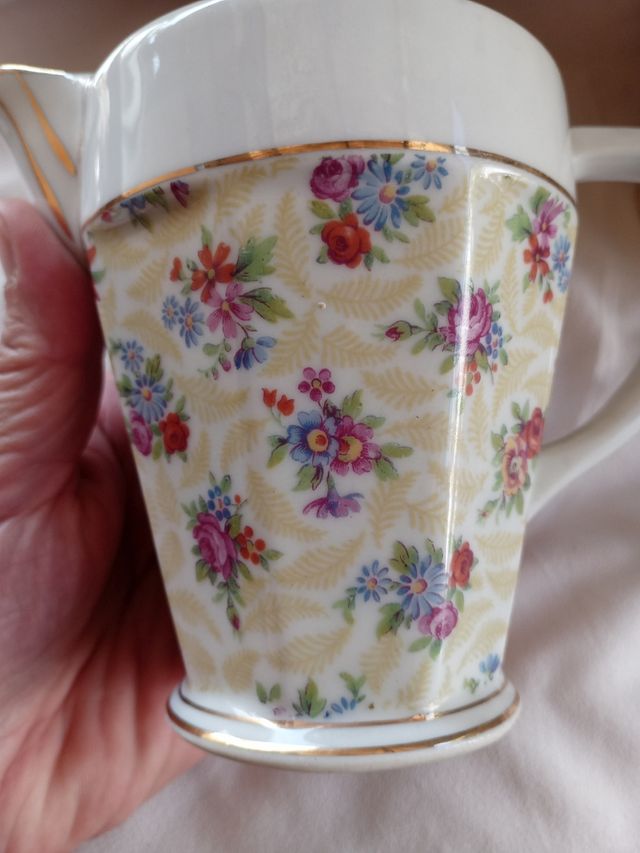 Caffettiera e Lattiera porcellana Dorata