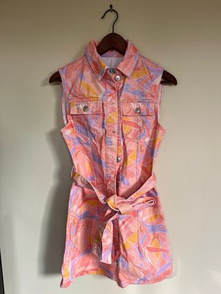 Vestido vaquero Zara estampado