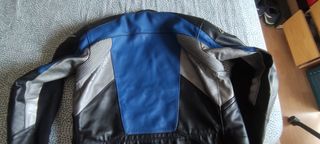 Traje de moto Alpinestars piel azul y negro