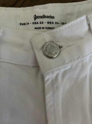 Pantalones Zara Blancos Anchos