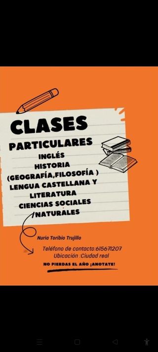 SE OFRECEN CLASES PARTICULARES 