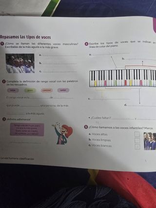 Cuaderno Música y Danza 5 Primaria