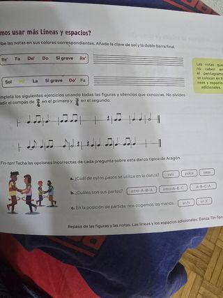 Cuaderno Música y Danza 5 Primaria
