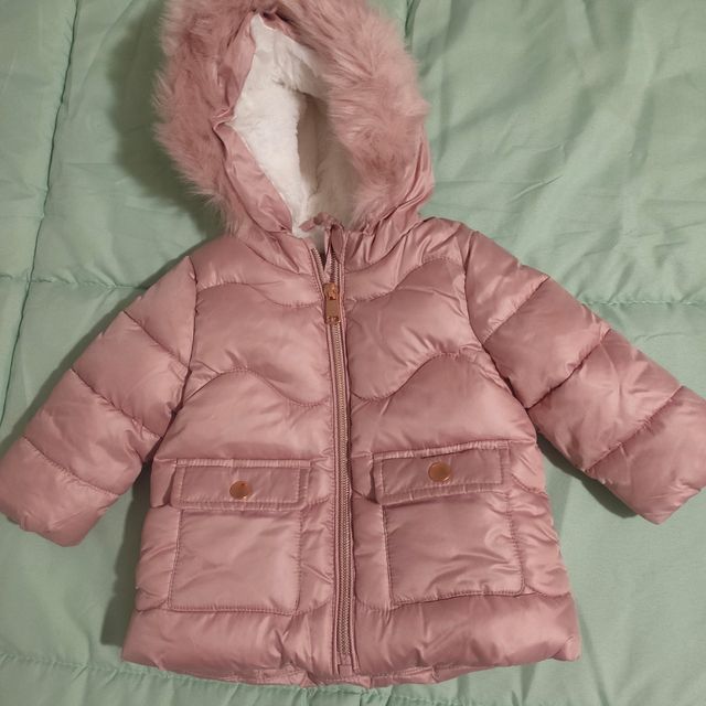 Abrigo bebé rosa claro