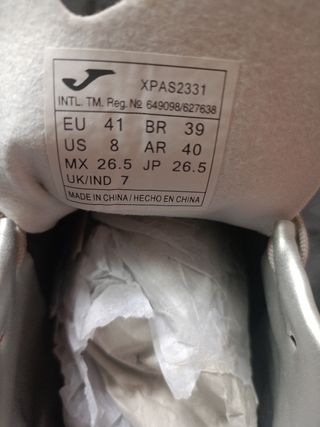 Botas de fútbol Joma Talla 41 Plata