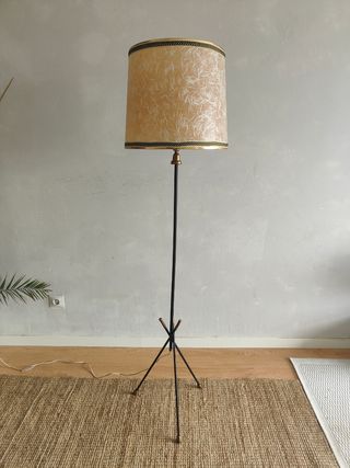 Lámpara vintage de pie Mid-Century francesa
