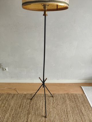Lámpara vintage de pie Mid-Century francesa