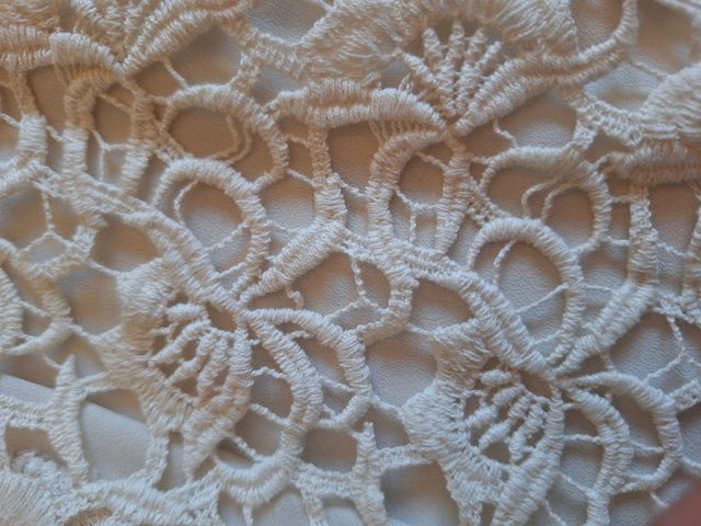 Vestido Mango Encaje Crudo Talla S