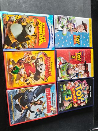 Lote 6 Películas DVD: Toy Story, Kung Fu Panda