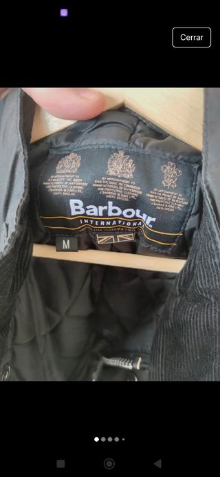 Chaqueta Barbour International negra