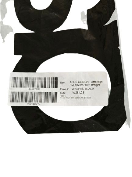 Vaqueros ASOS Petite negros cropped T34