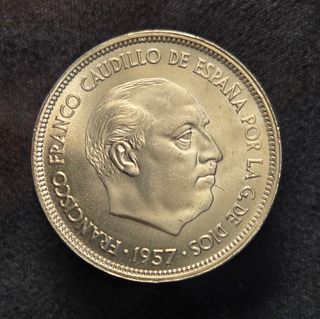 25 Pesetas 1957 *66 Estado Español
