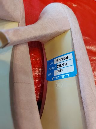 Zapatos de ante rosa maquillaje T40