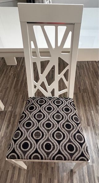 Mesa de comedor extensible cristal y madera lacada