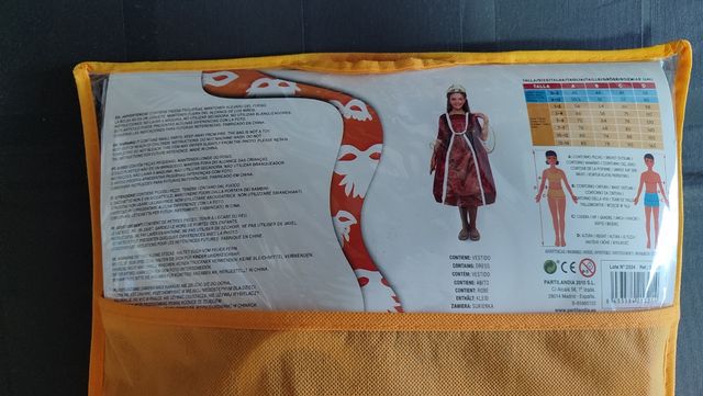 Disfraz Reina Medieval Partilandia talla 7-9