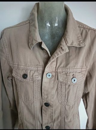 Giacca/Camicia denim beige. Tg, S. Pull & Bear