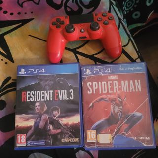 Juegos PS4 Resident Evil 3 y Spider-Man