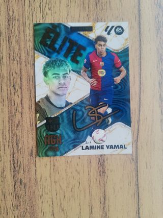 Cromo Fútbol Lamine Yamal Élites firma