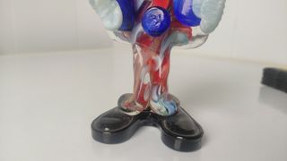 Payaso estilo Murano de vidrio multicolor