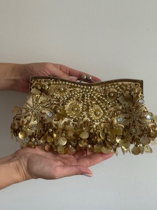 Bolso de mano de lujo con cristales