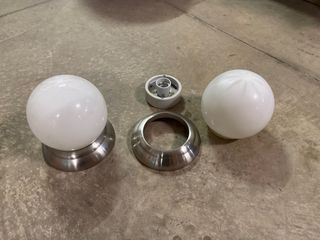 Juego 2 apliques techo/pared cristal y metal