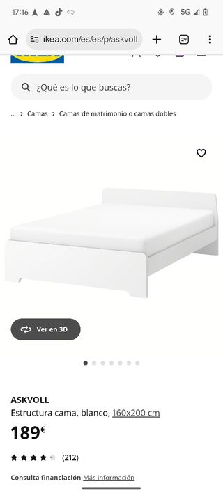 Cama ASKVOLL 160x208