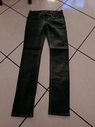 Pantaloni donna skinny verde taglia 27