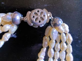 Collana perle fiume multifilo vintage