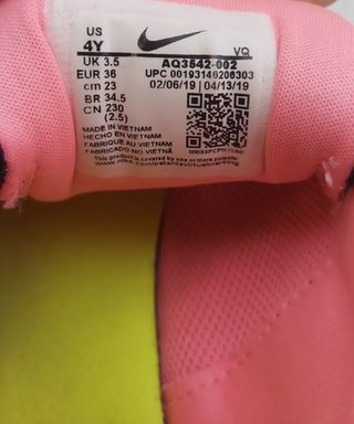 Zapatillas Asics Mujer Padel Talla 36 Azul/Rosa